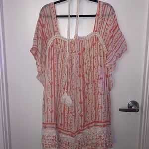 Free People New Romantics Orange Paisley Dress